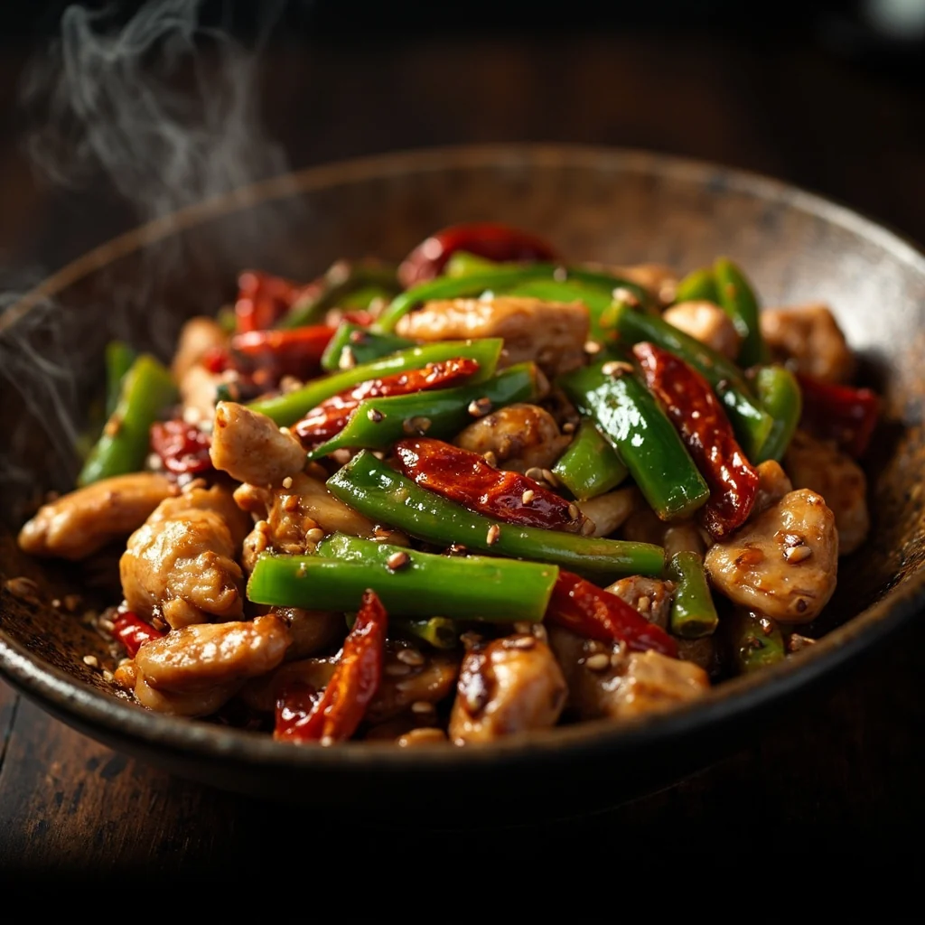 Poulet Poivron Vert Épicé