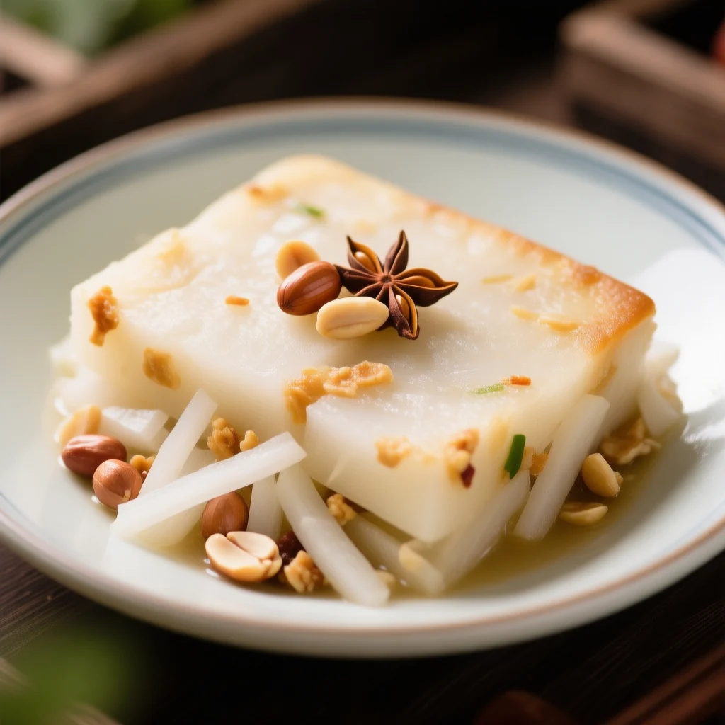 Gâteau de navet de Chaoshan aux cacahuètes
