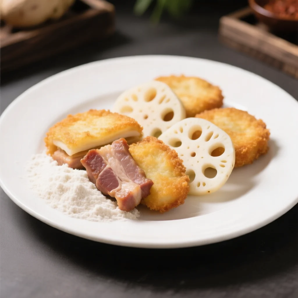 Sandwichs de racine de lotus frits