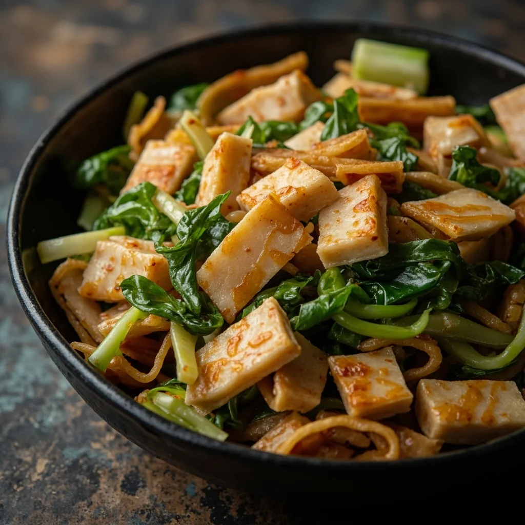 Sauté de Peau de Tofu et Bok Choy