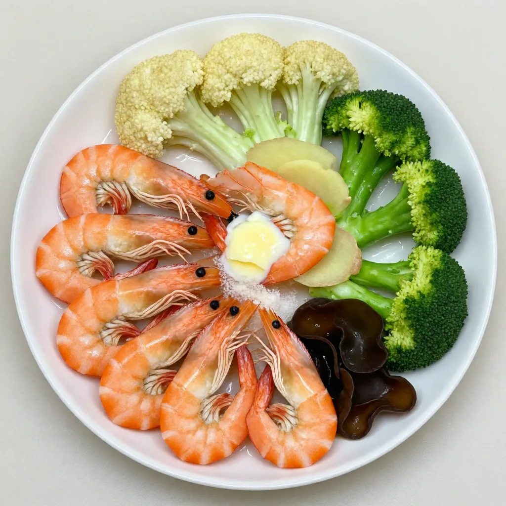 Crevettes papillon aux deux fleurs