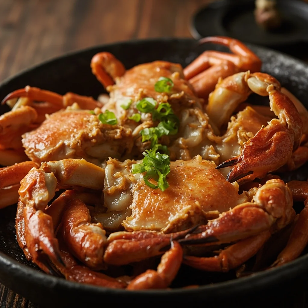 Pilons de crabe velus cuits à la vapeur au gingembre et à la ciboule