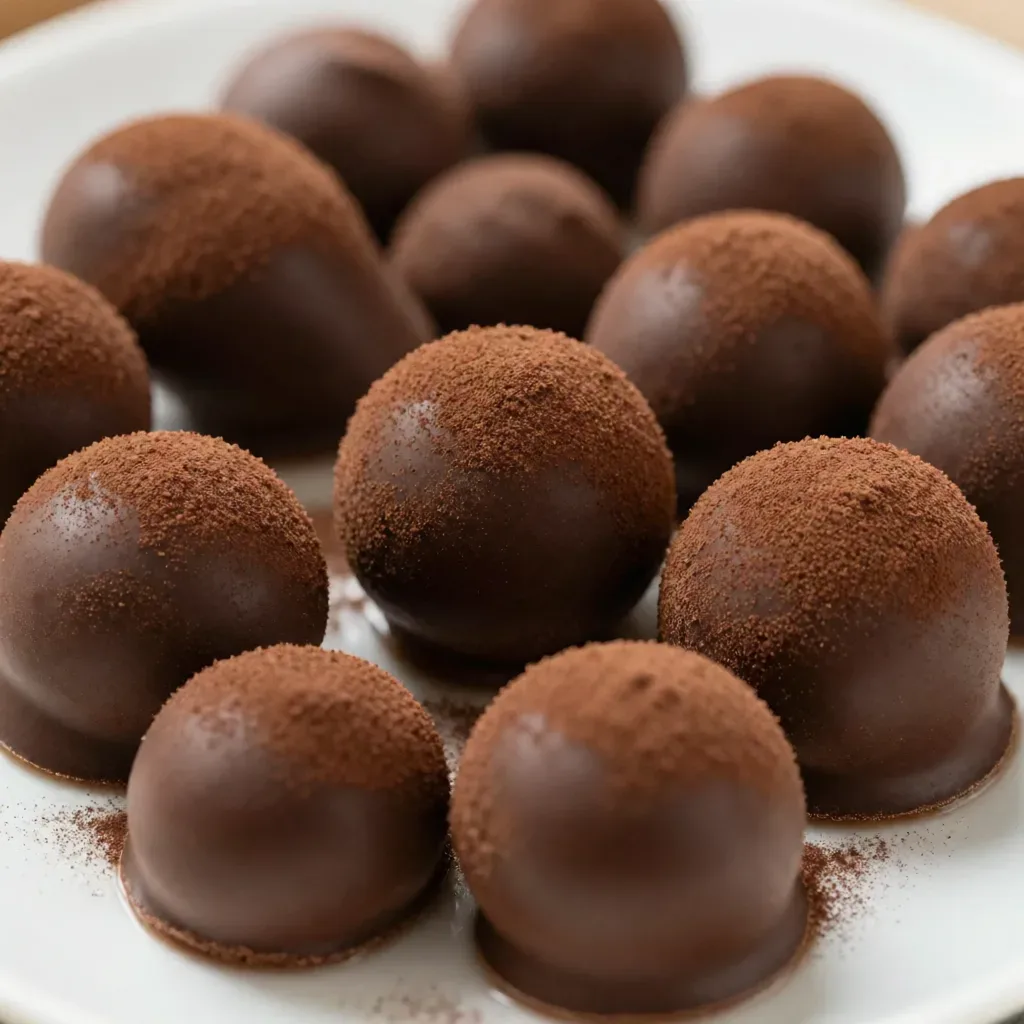 Truffes au chocolat noir