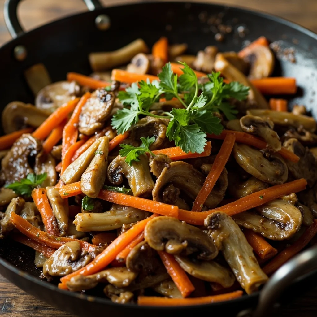 Champignons en Poêlée Sèche avec Légumes