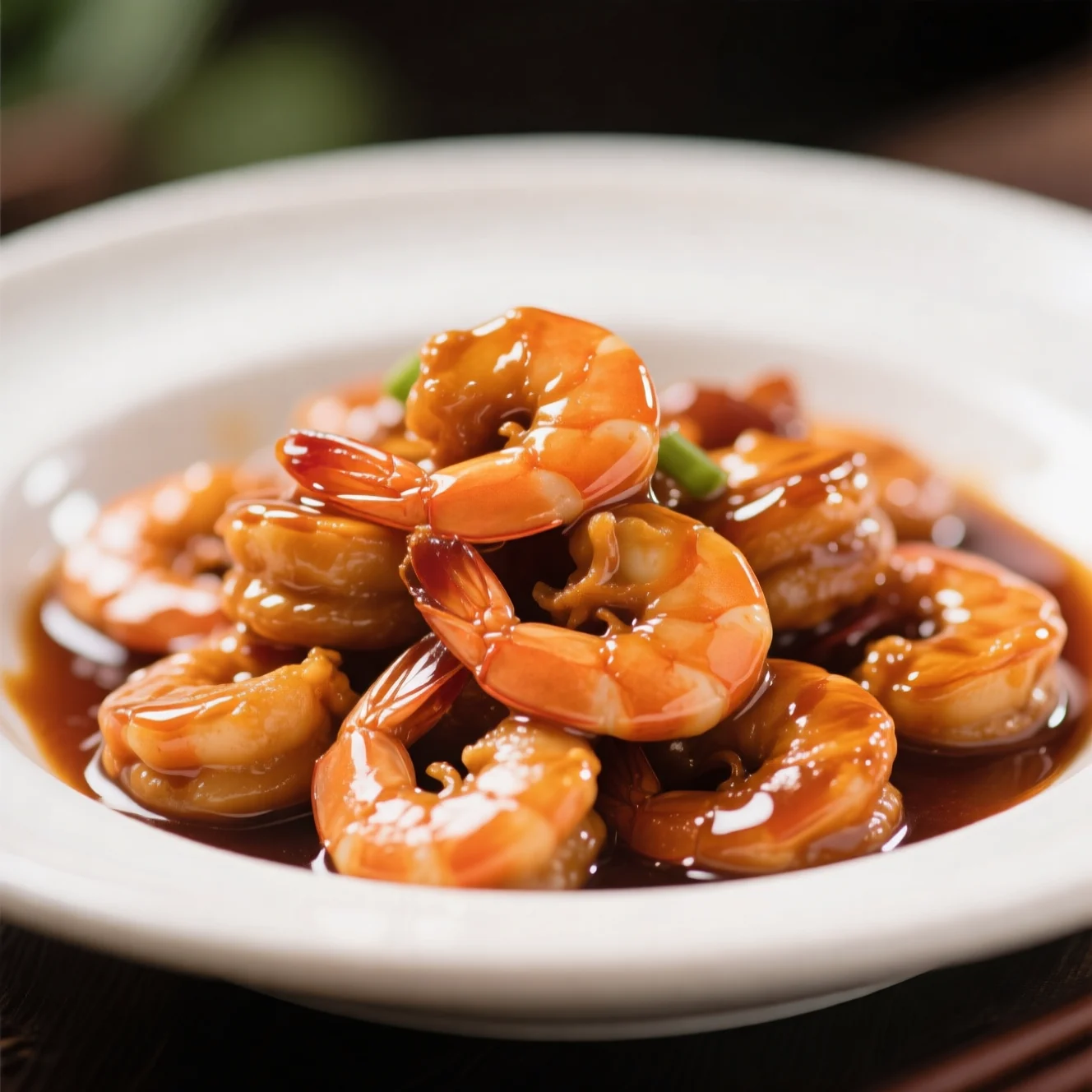 Crevettes braisées à la sauce soja onctueuse