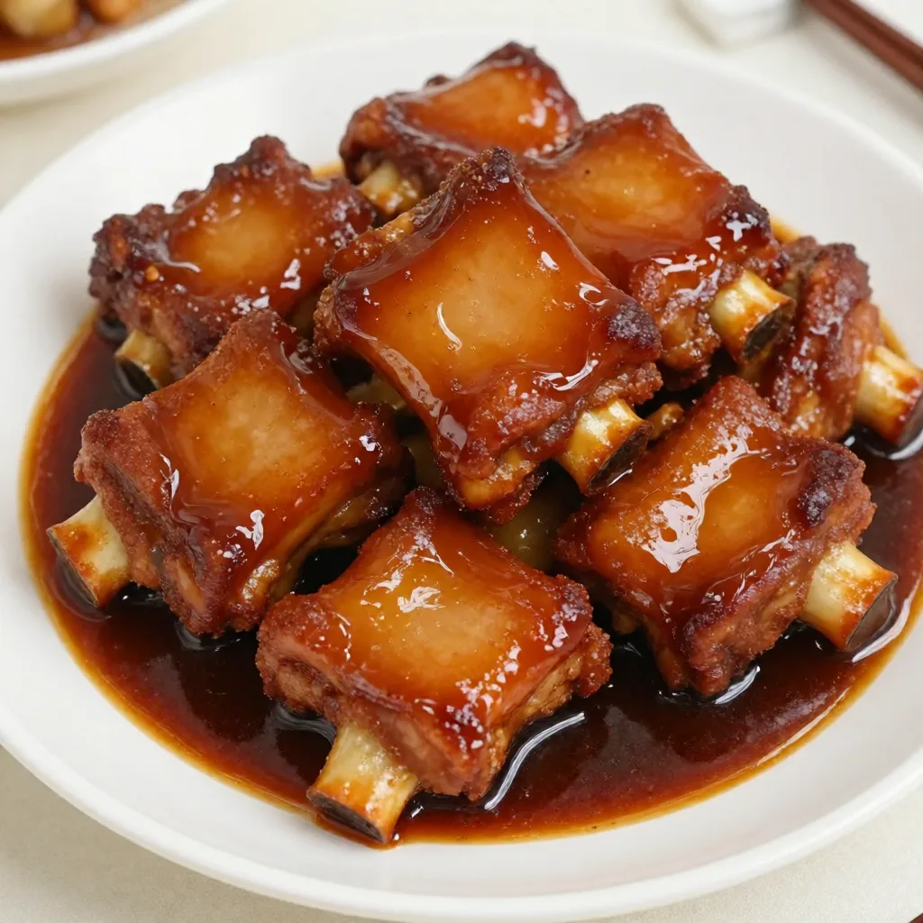 Côtes de porc aigres-douces paresseuses