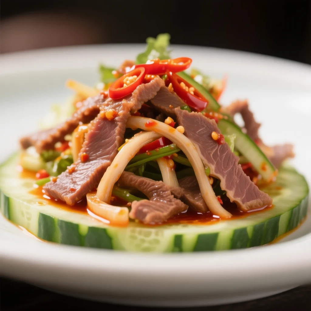 Salade de Tendon de Bœuf Épicée Froide