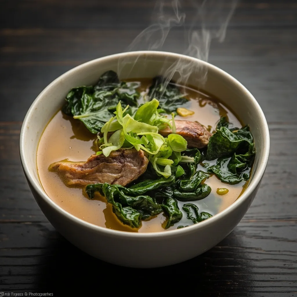Spinach and Pork Liver Soup