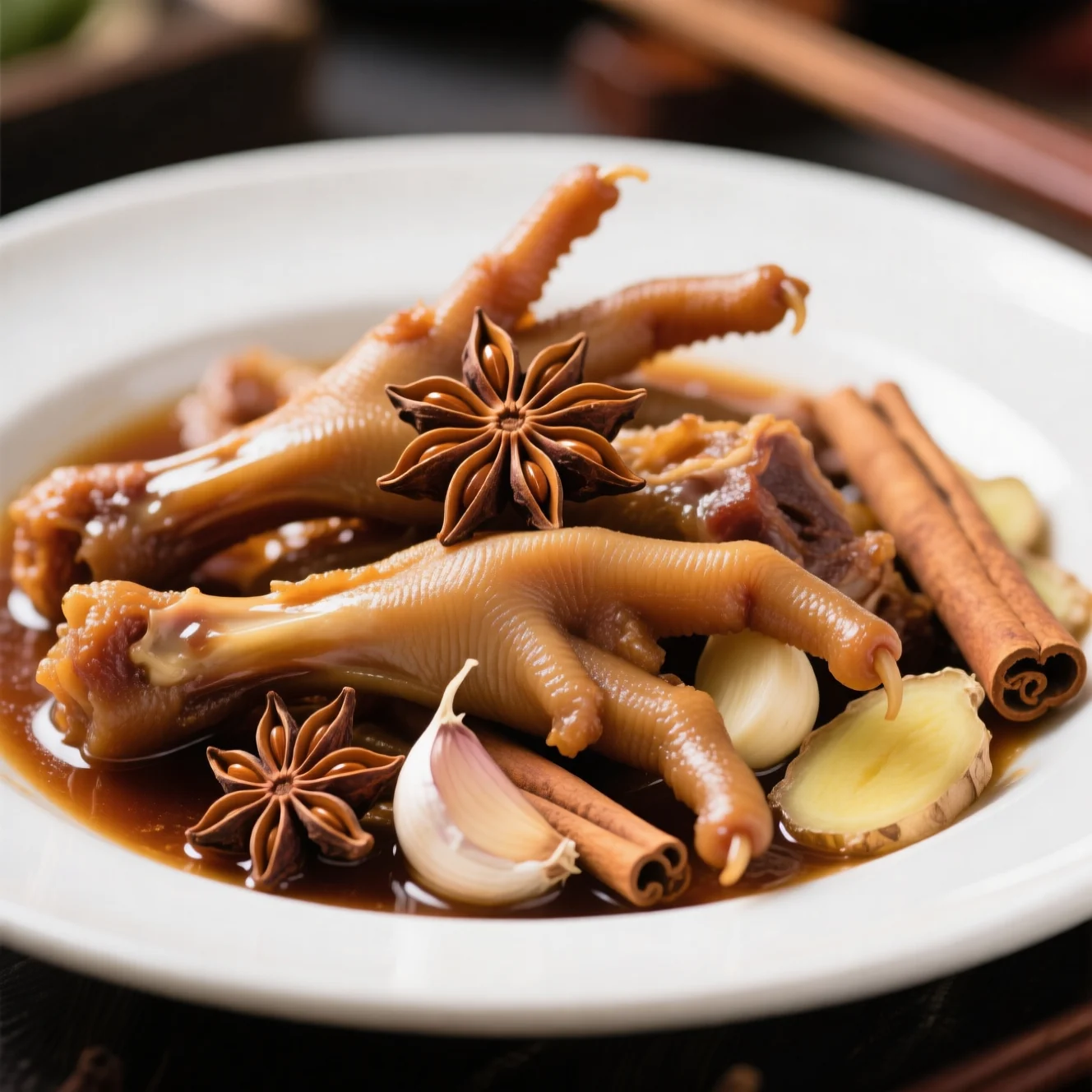 Pieds de canard braisés