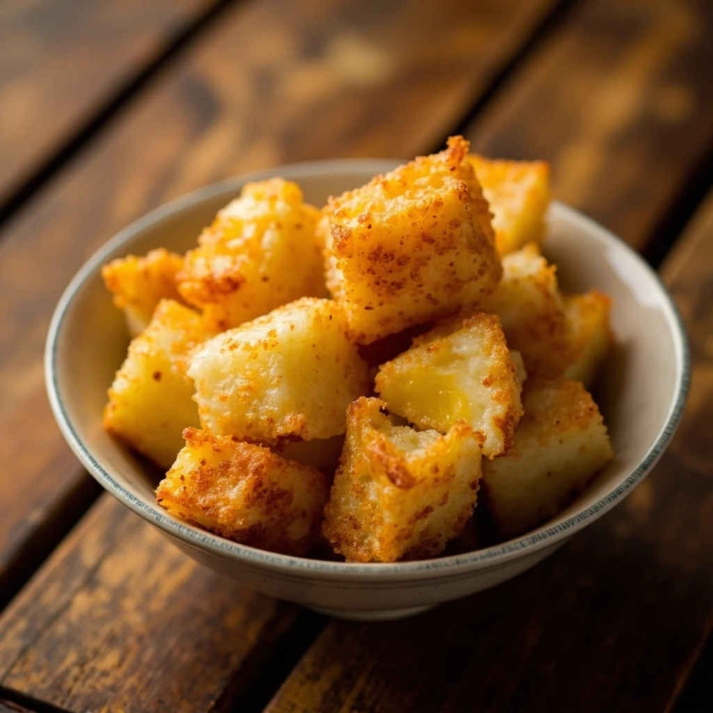 Tofu aux œufs doré et croustillant