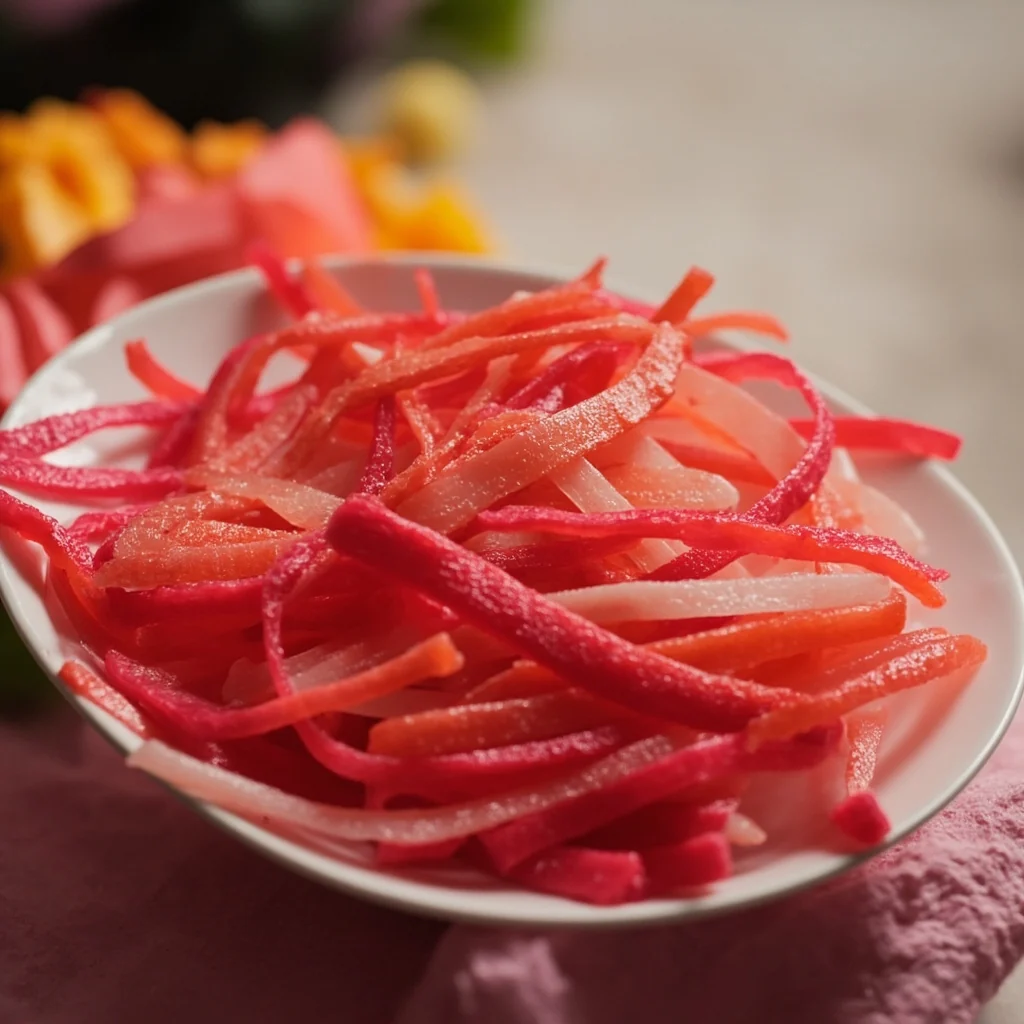 Lanières de radis rafraîchissantes