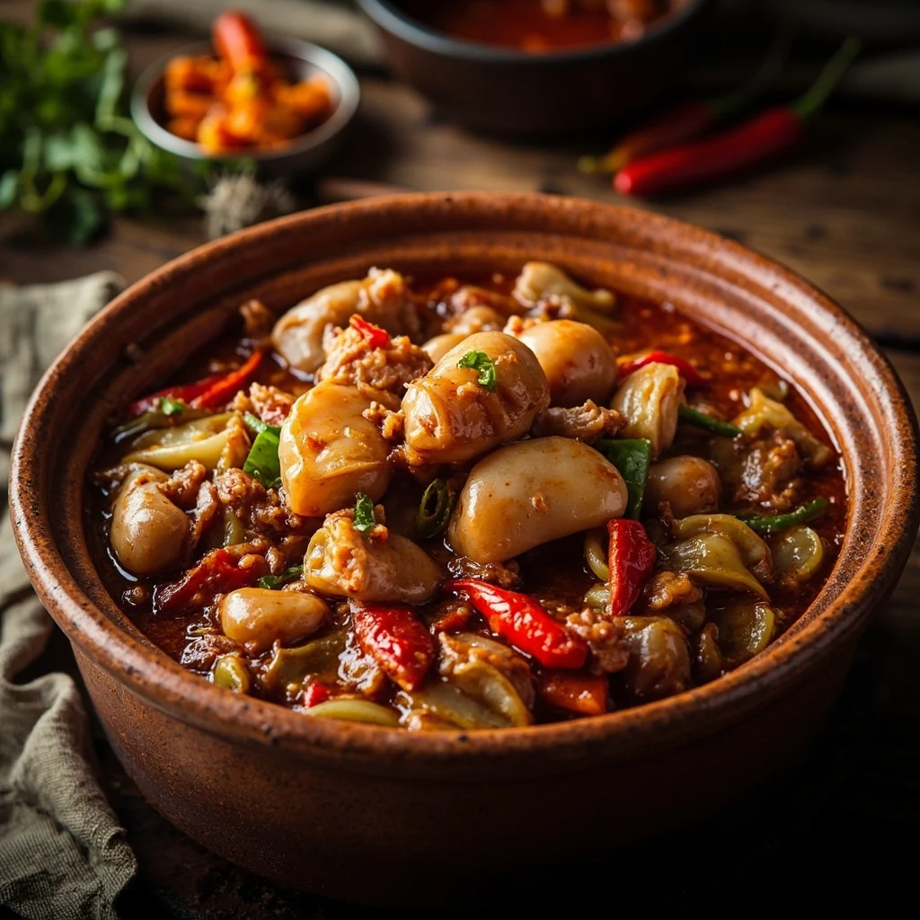 Casserole d'Intestin de Porc Épicée