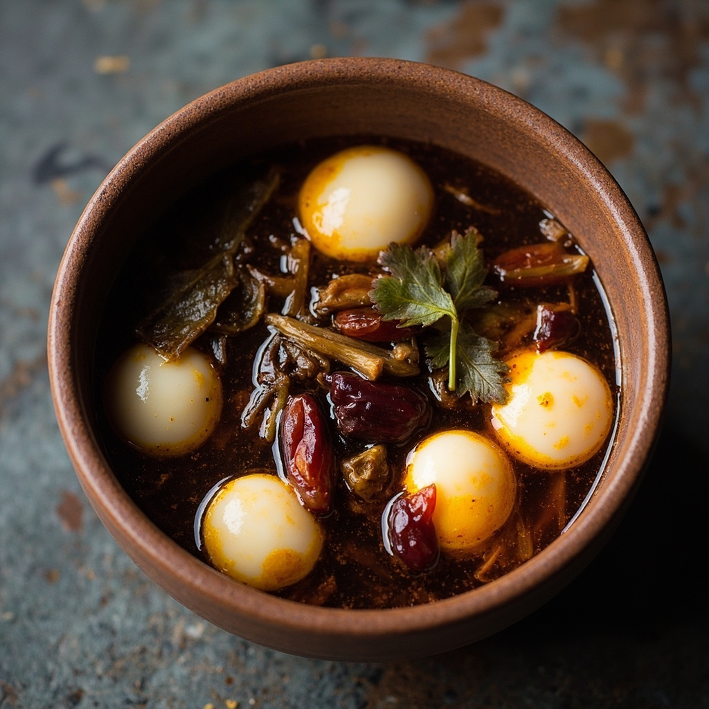 Mistletoe He Shou Wu Egg Soup