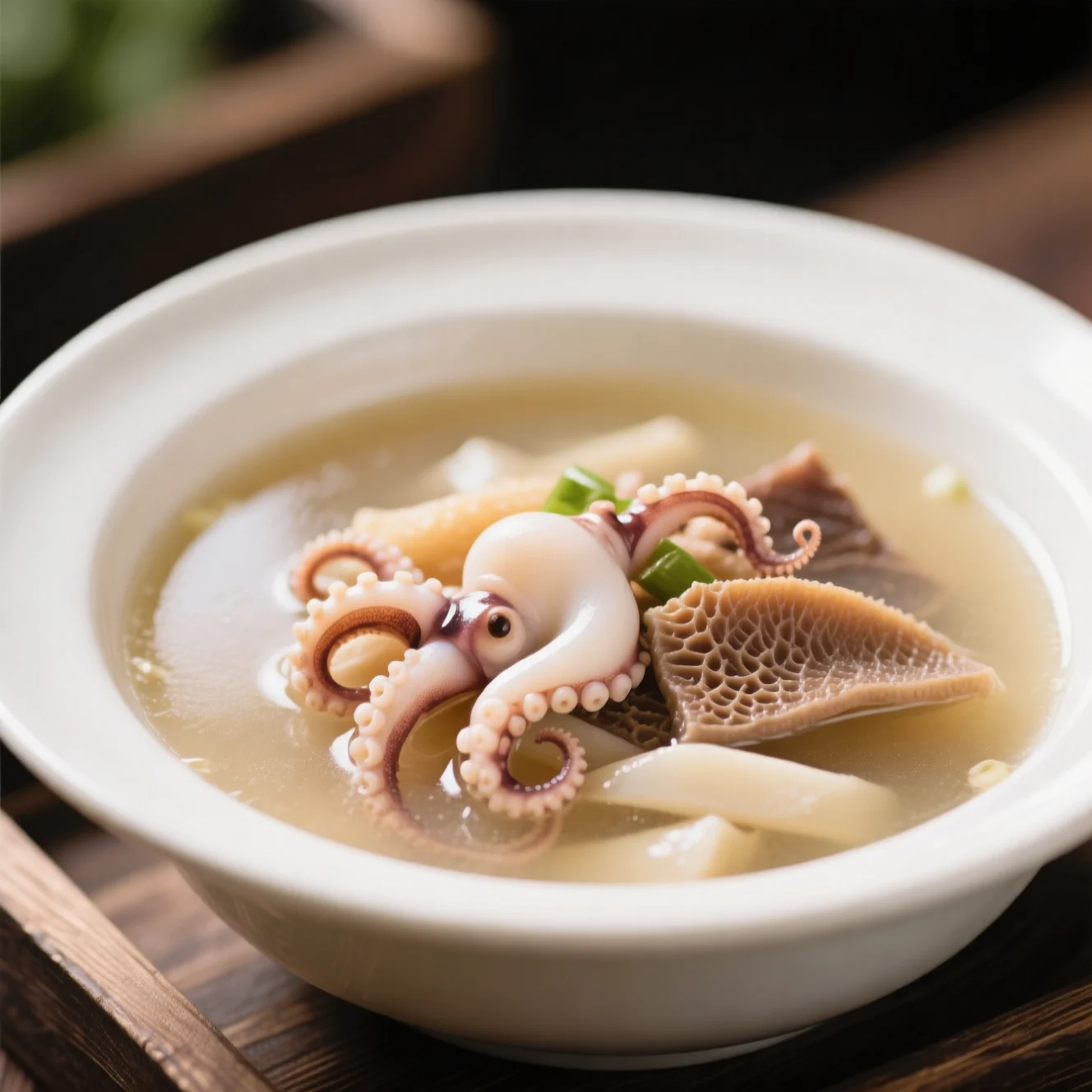 Soupe de seiche et de tripes savoureuse