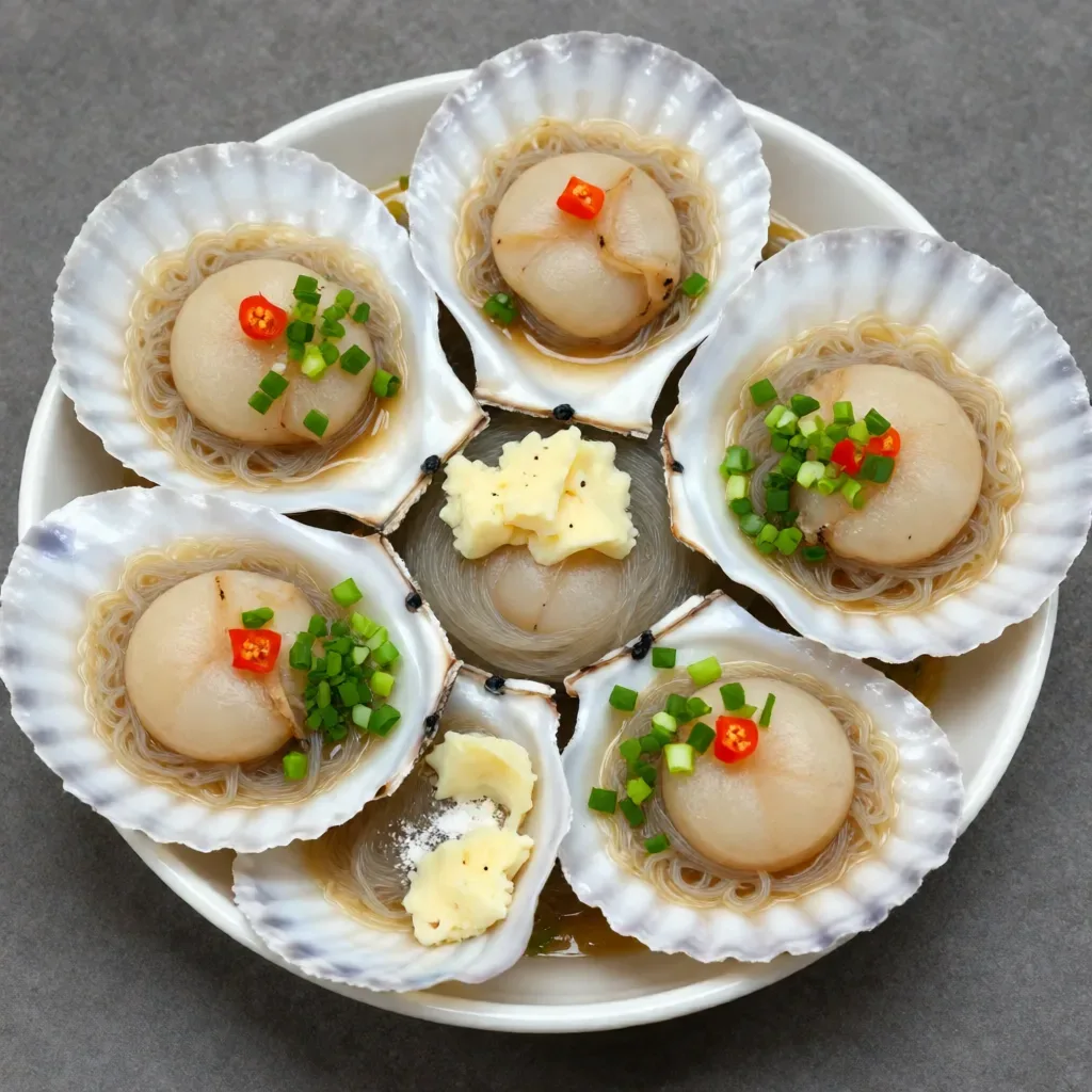 Coquilles Saint-Jacques vapeur aux vermicelles