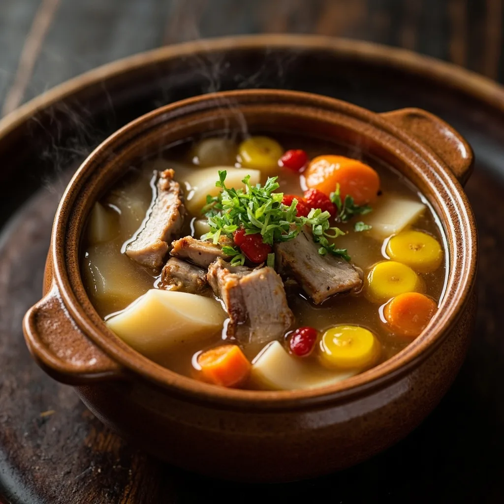 Fresh, Fragrant, and Delicious! Super Tasty Yam and Pork Rib Soup!!
