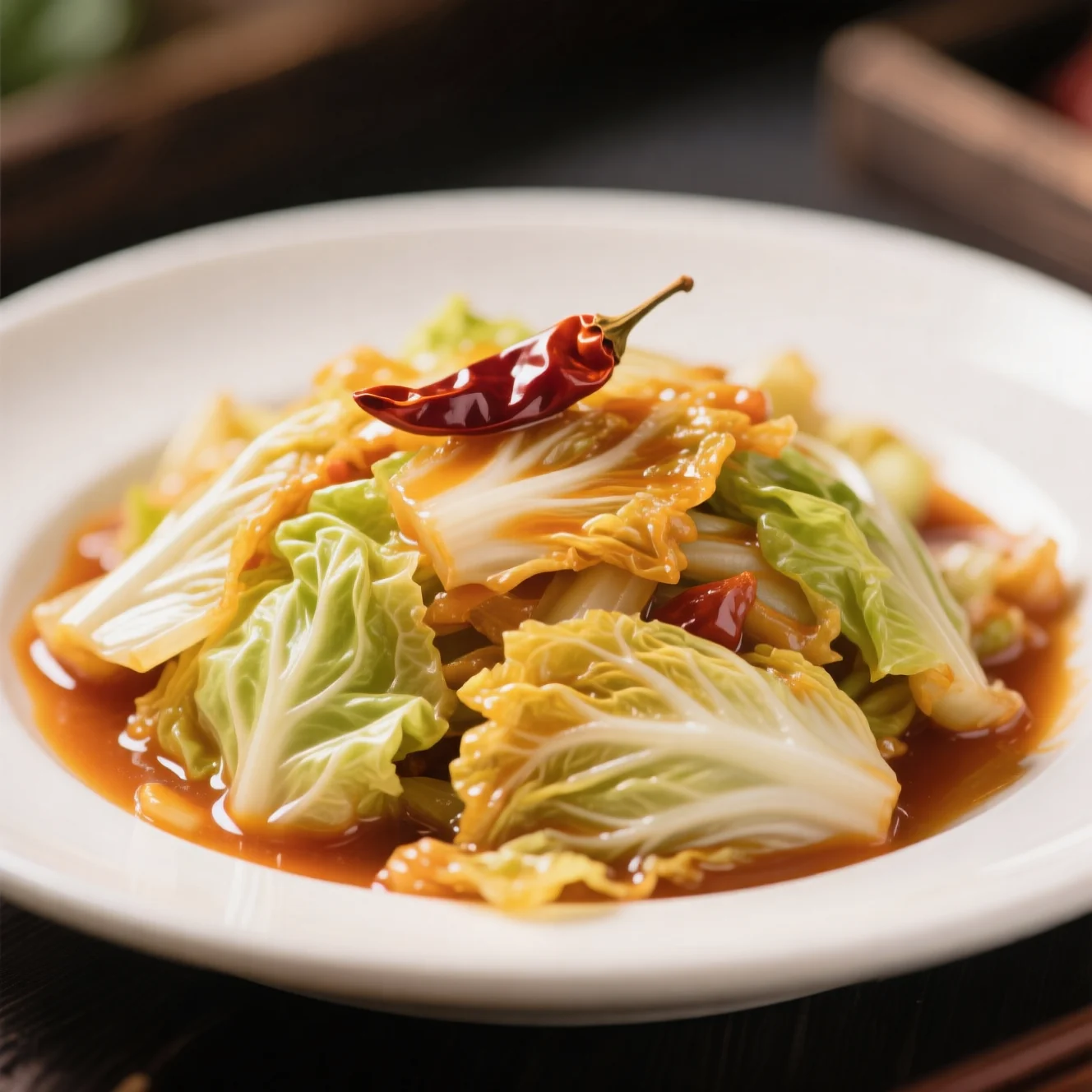 Chou sauté aigre-doux