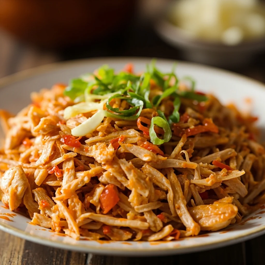 Shredded Chicken with Bean Tendons