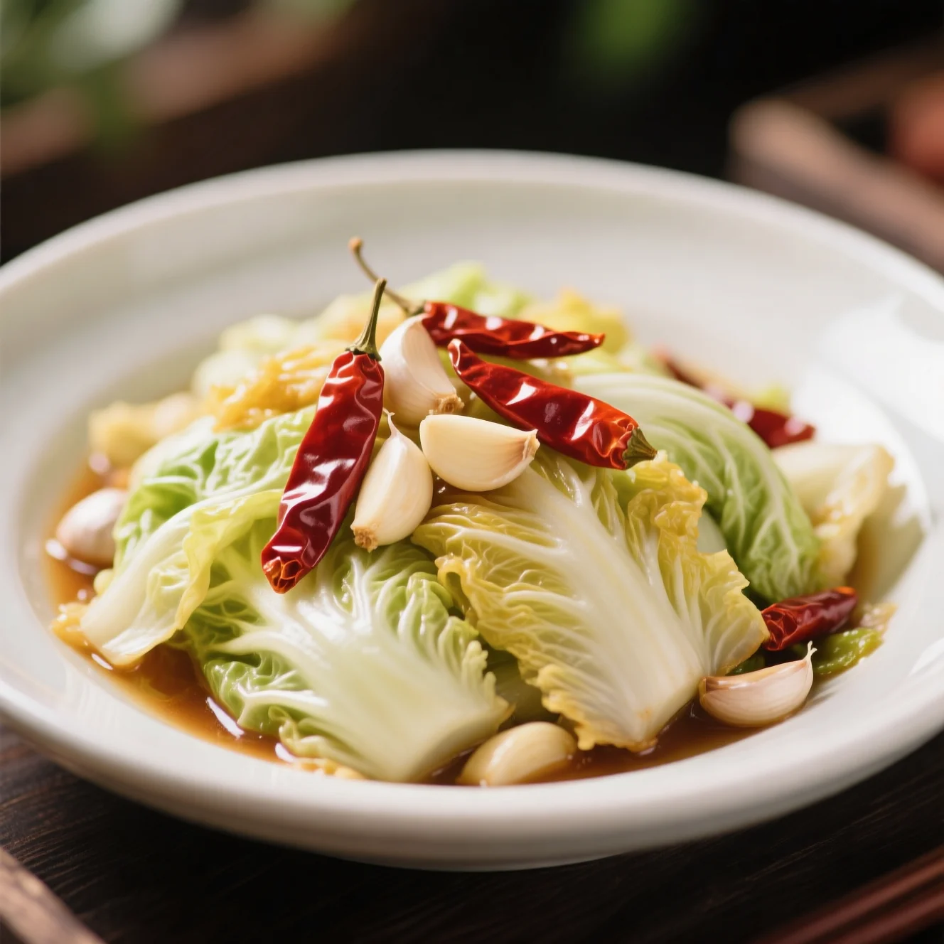 Chou sautéé à l'ail