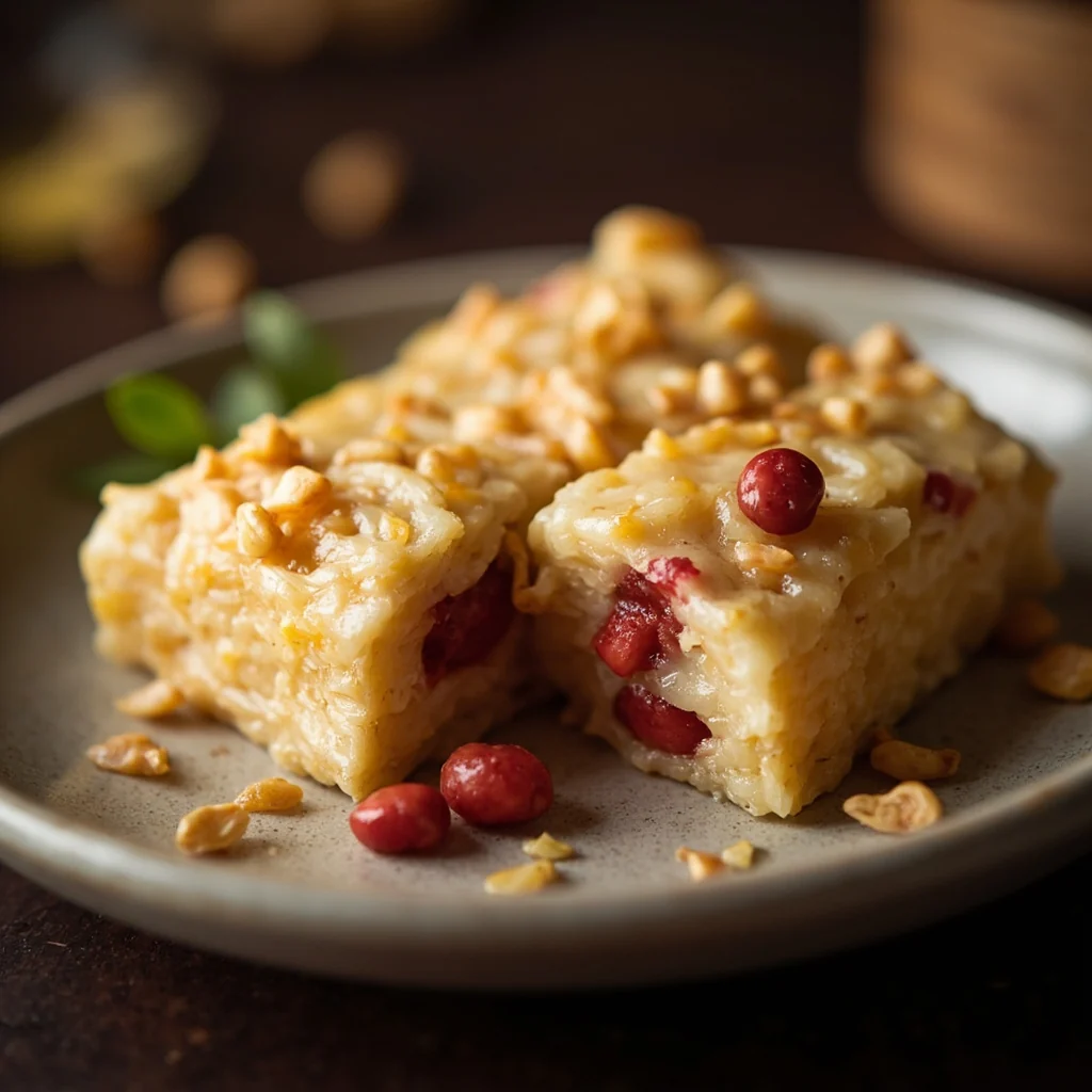 Gâteau de châtaignes d'eau et haricots rouges