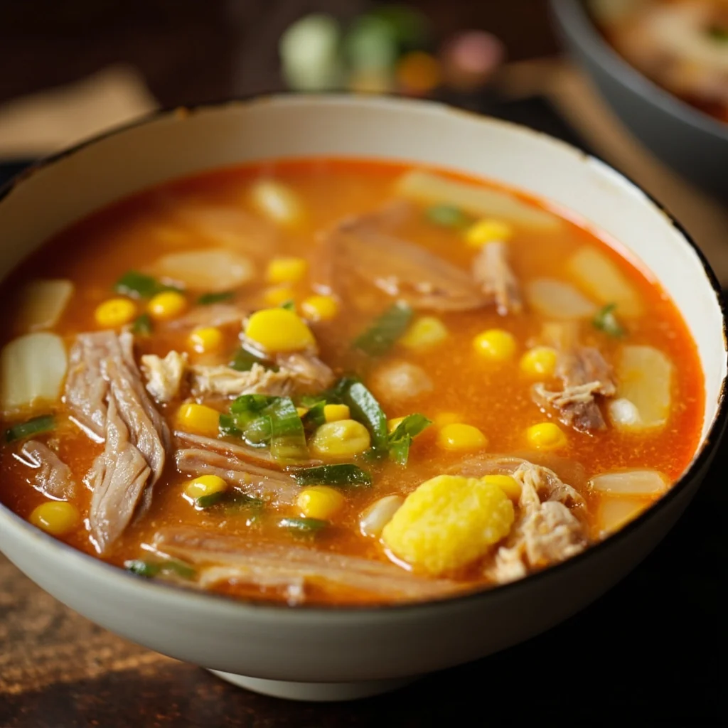 Soupe de côtes de porc à l'igname et au maïs