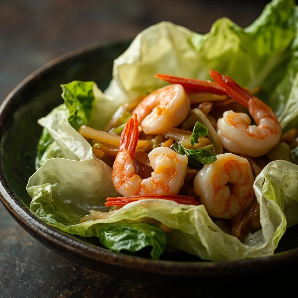 Roules de chou farcis aux crevettes et légumes