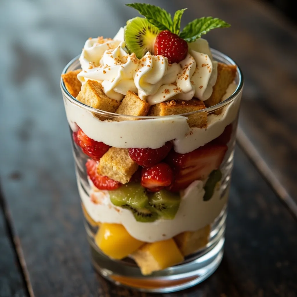 Bread and Fruit Parfait