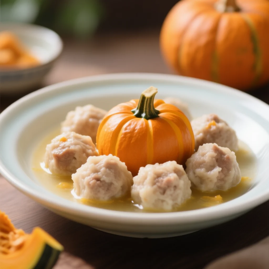 Boulettes de Viande à la Citrouille Vapeur