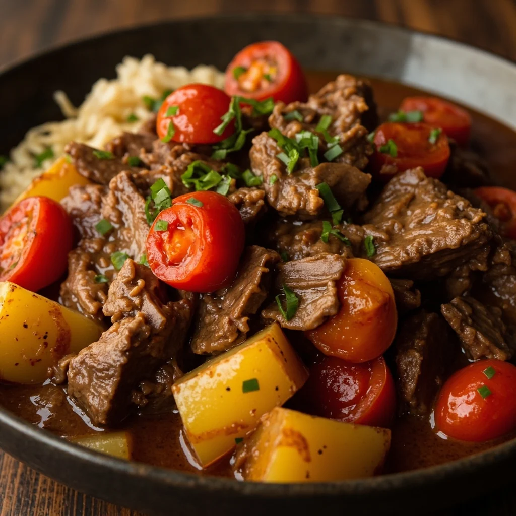 Ragoût de bœuf aux tomates et pommes de terre