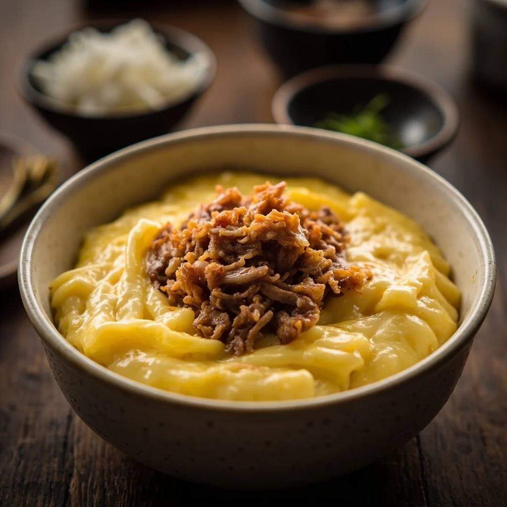 Œufs Cuits à la Vapeur avec Porc Haché