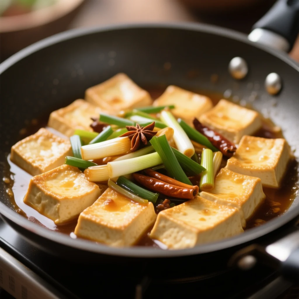 Tofu Braisé aux Ciboules