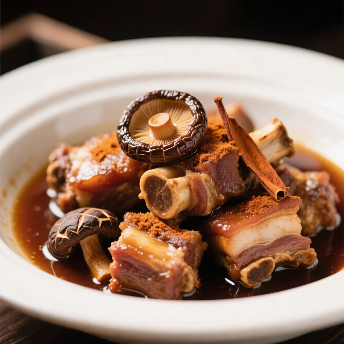 Côtes de porc braisées aux cinq épices