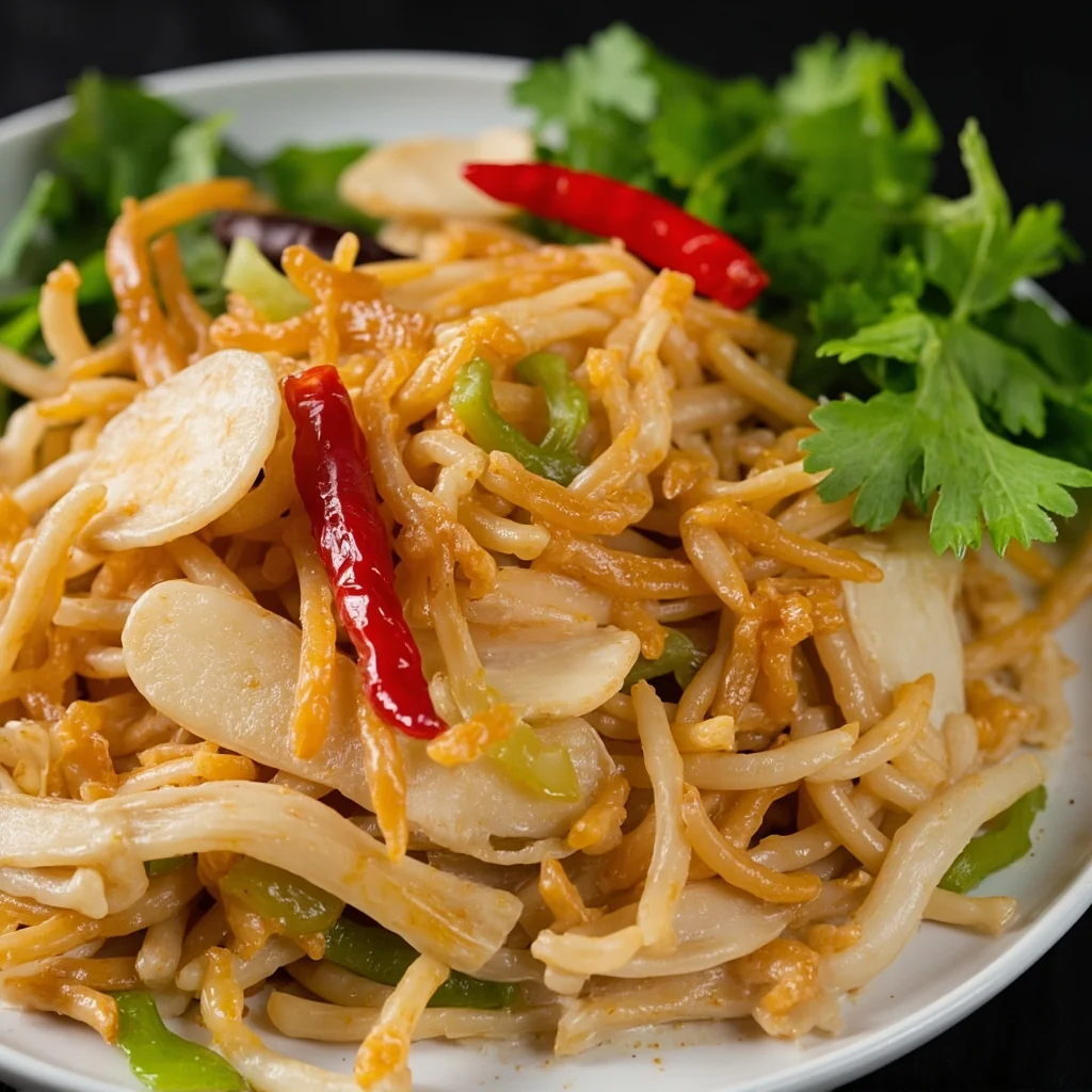 Champignons Enoki aigres et piquants