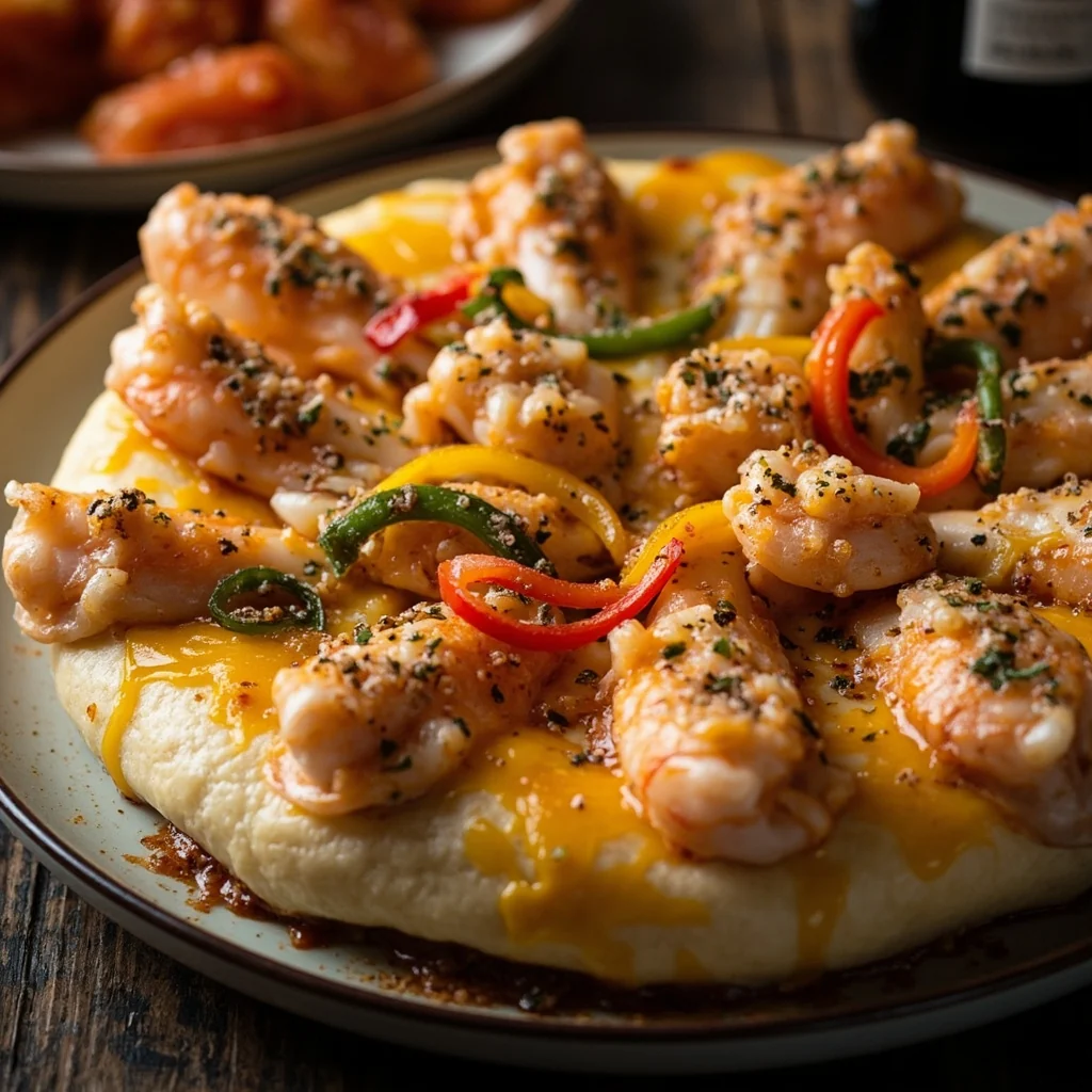Pizza aux crevettes de Bordeaux