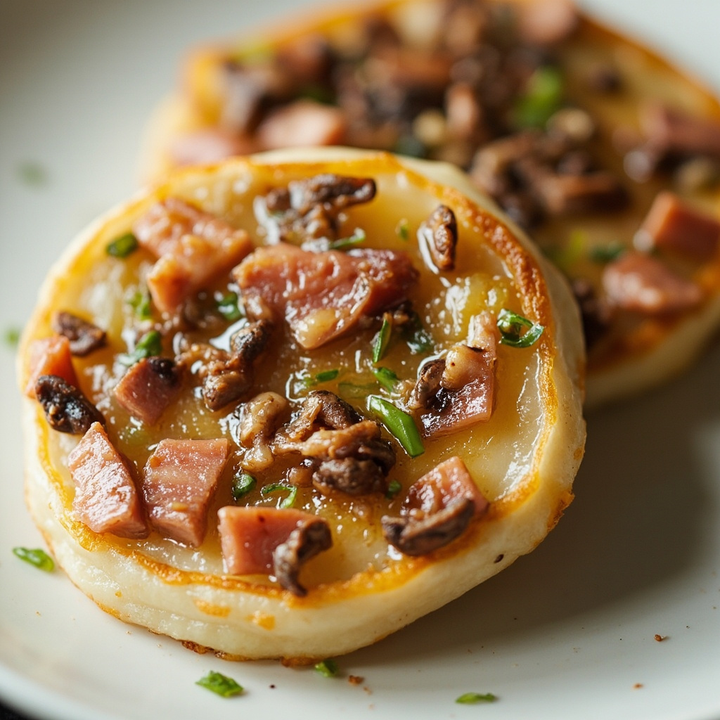 Galettes de taro à la viande conservée