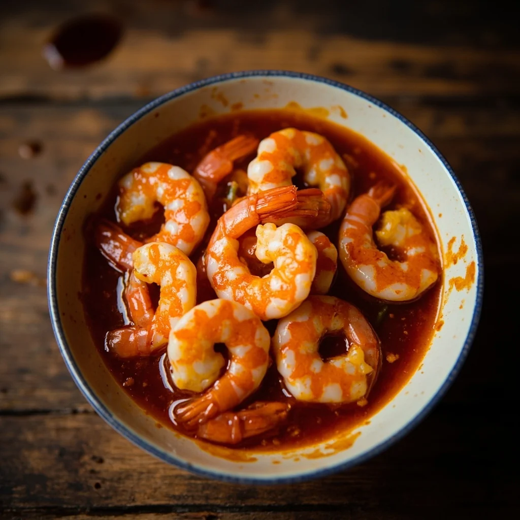 Crevettes dans leur sauce