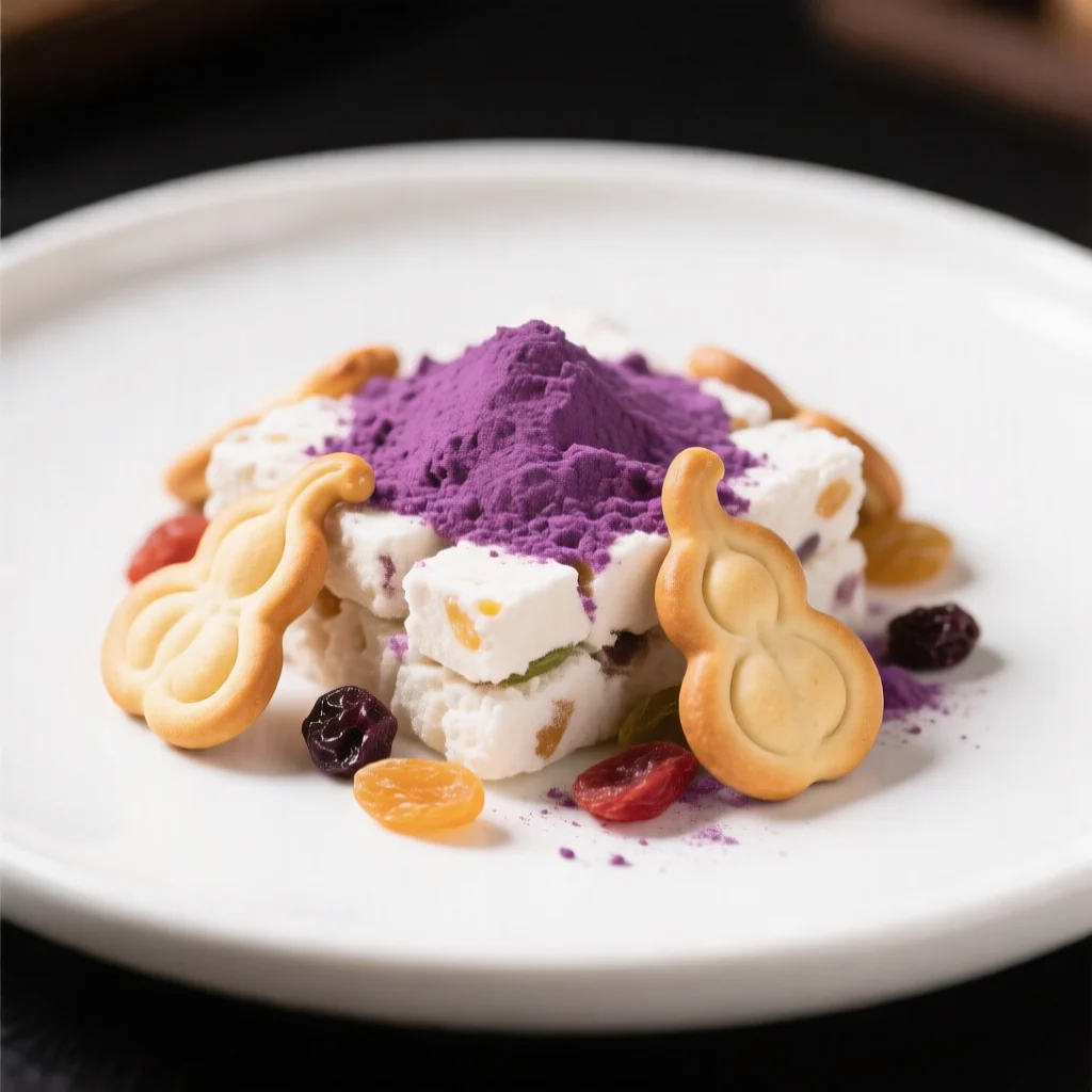 Crispe aux flocons de neige de patate douce violette