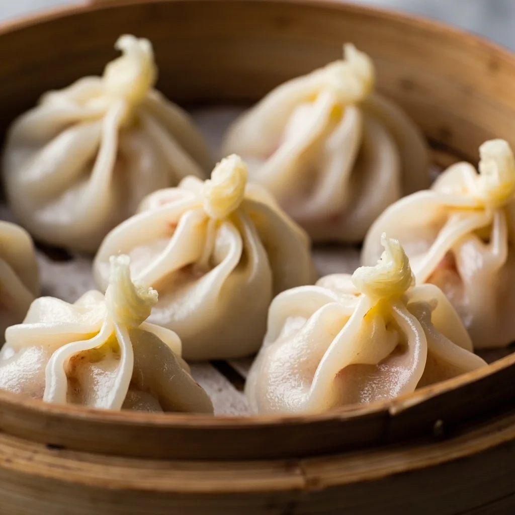 Xiaolongbao au caviar de crabe