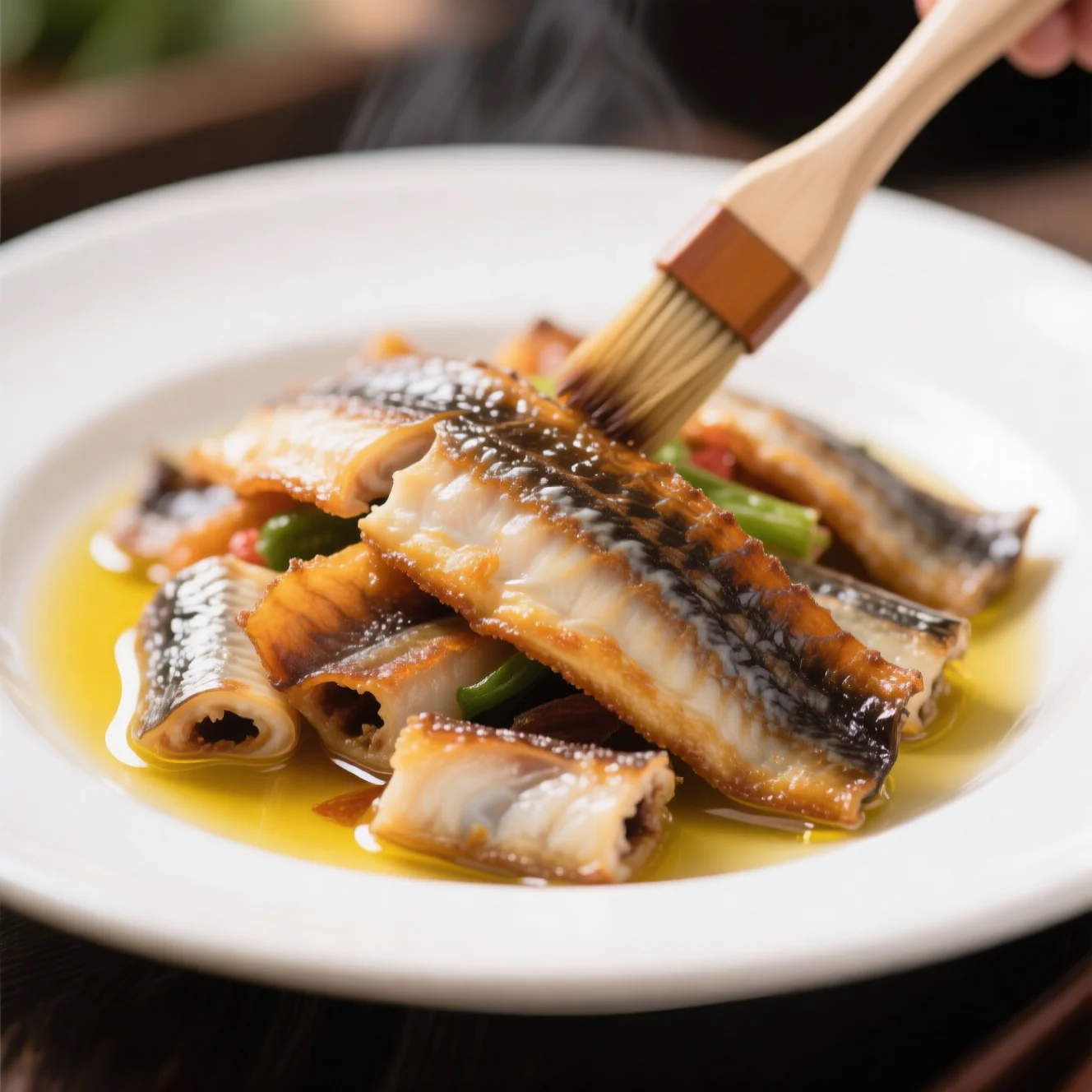 Anguille séchée sautée à la poêle