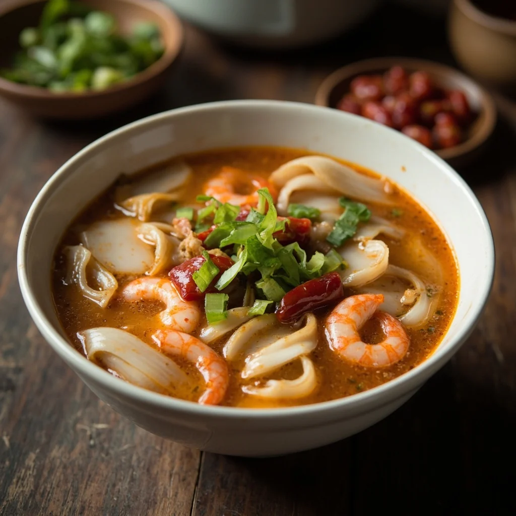 Soupe aux crevettes séchées et radis