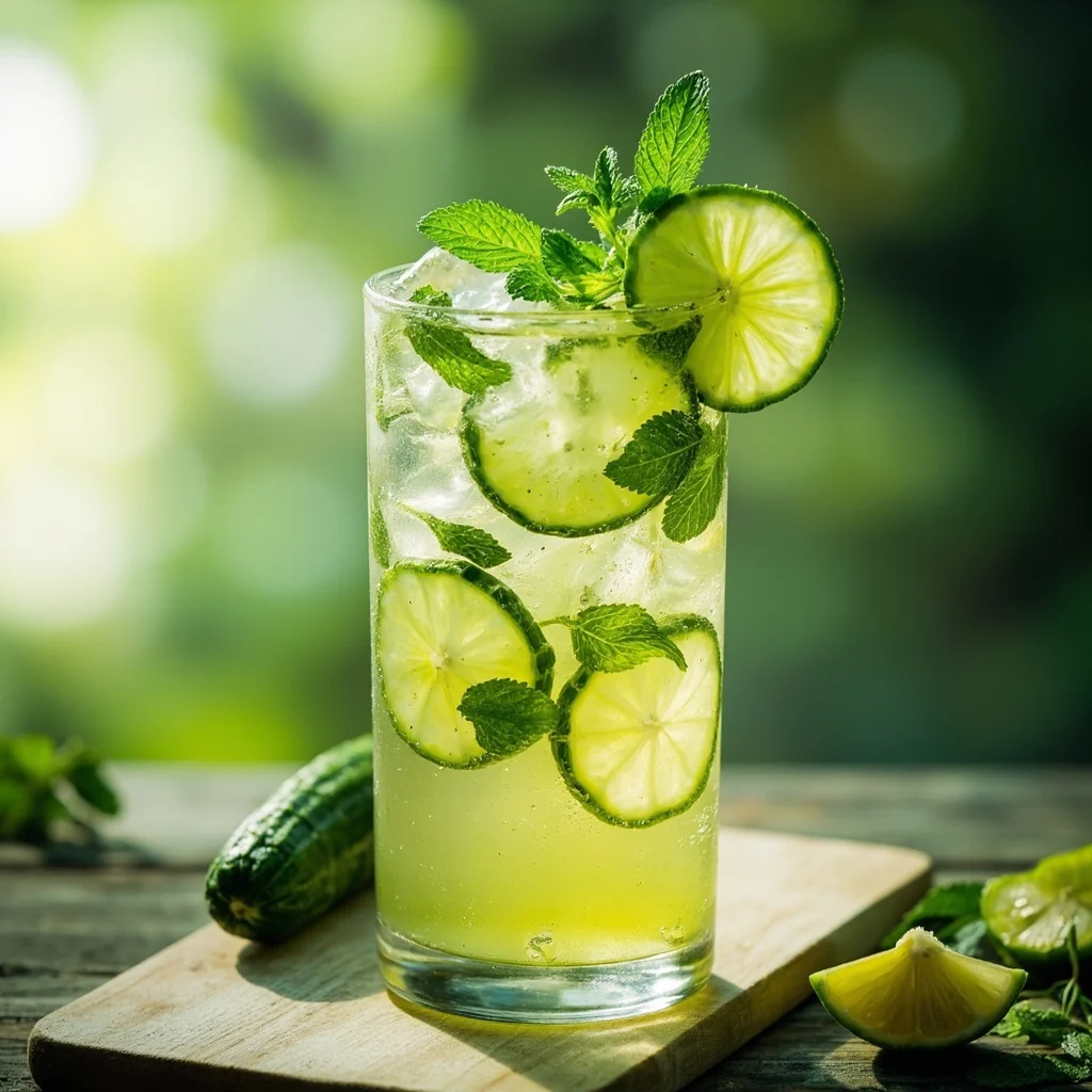 Rafraîchissant concombre menthe citron vert