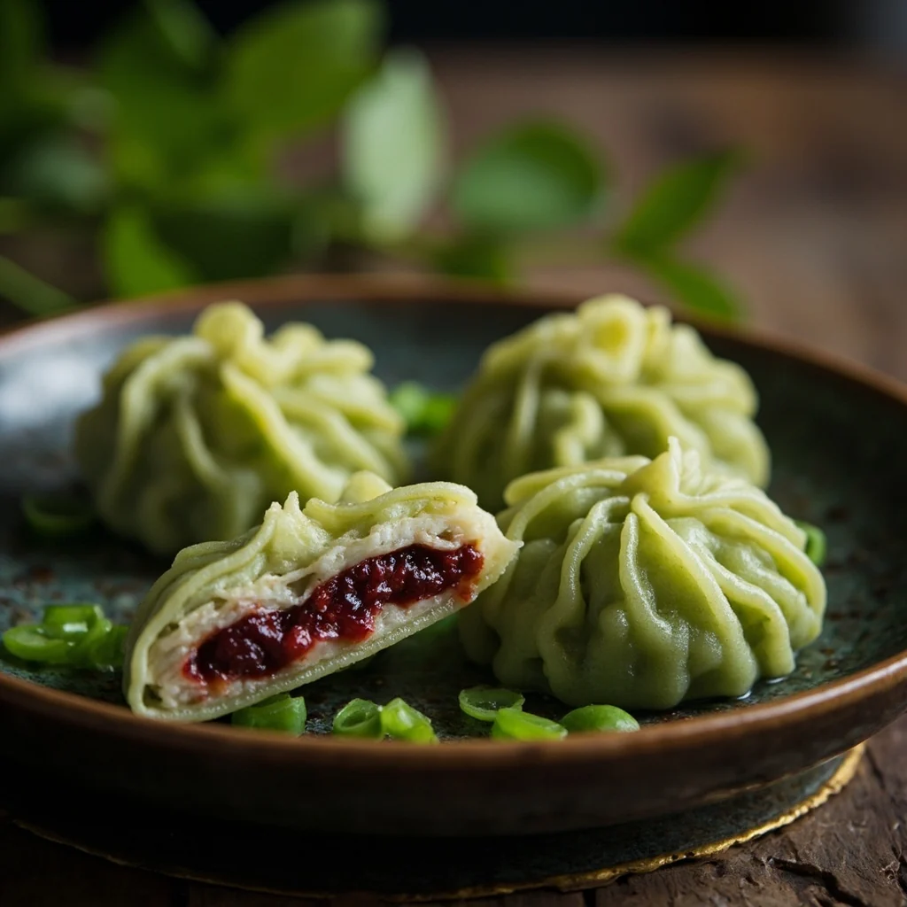 Gâteaux de riz à l'armoise verte