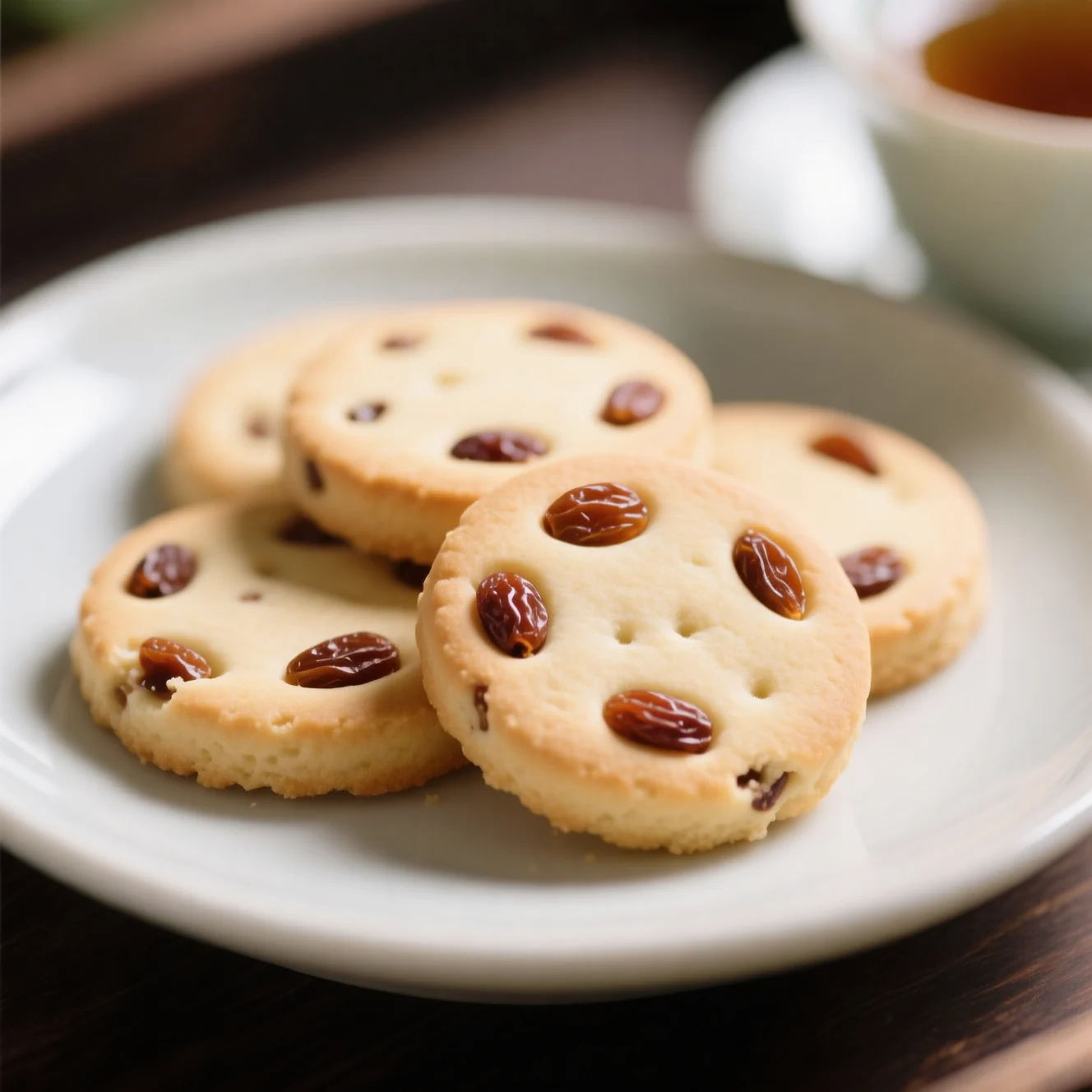Ronds de Sablés aux Raisins et Vanille