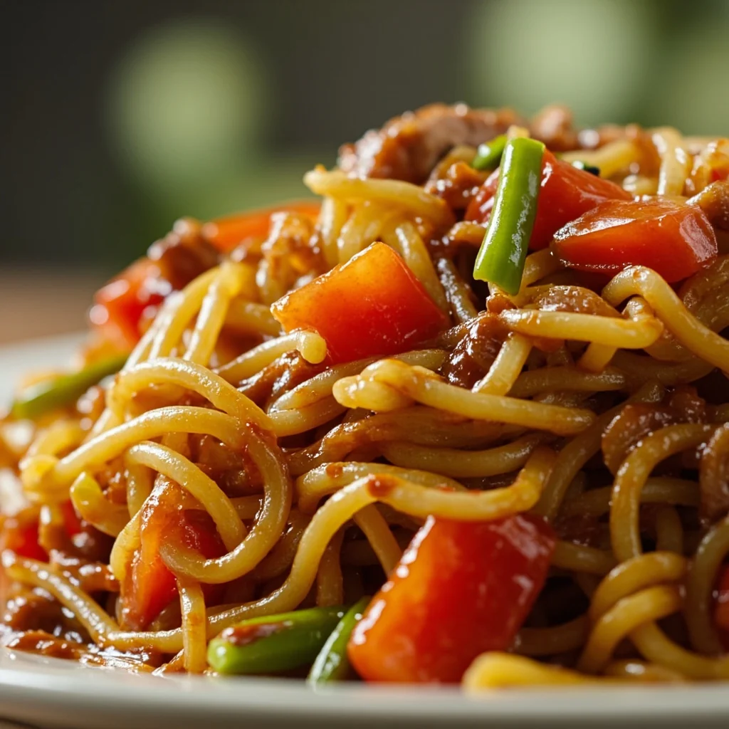 Green Beans and Tomato Noodles