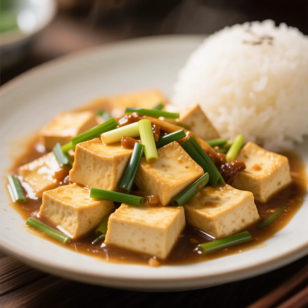 Tofu Braisé aux Ciboules