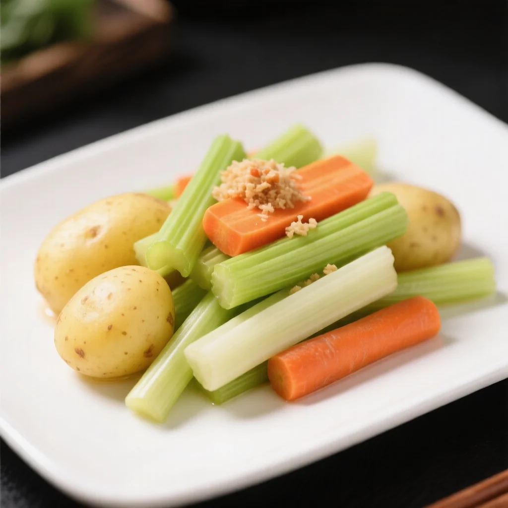 Bâtonnets de céleri et pomme de terre