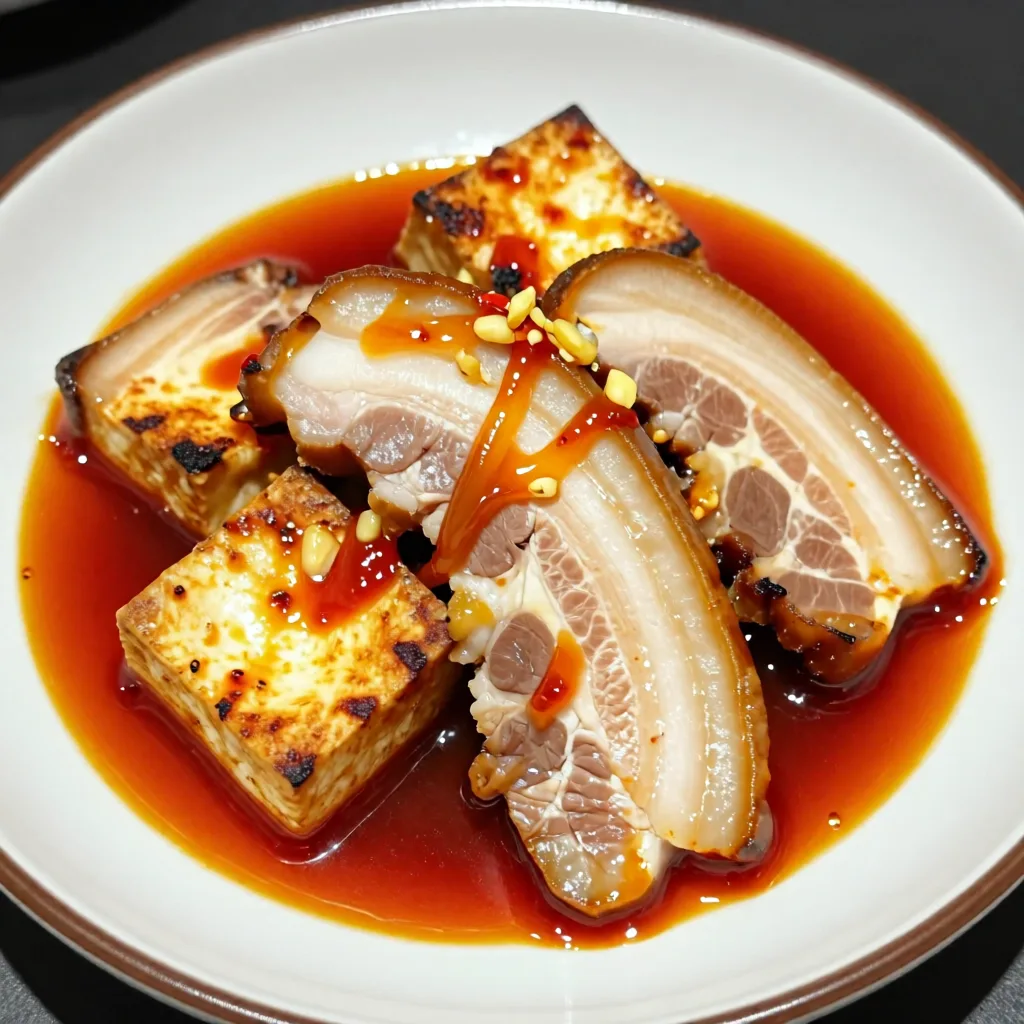 Stir-fried Pork Belly with Tofu and Kimchi