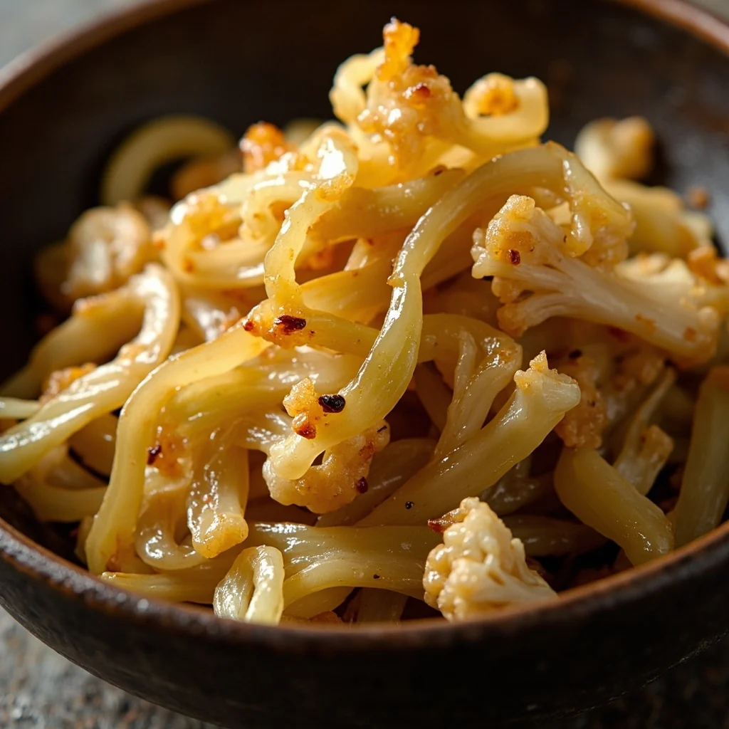 Tiges de chou-fleur marinées rapides