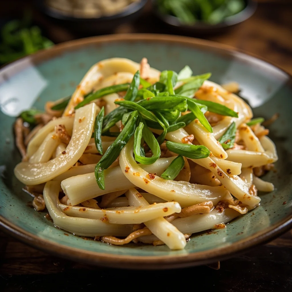 Sauté de jicama et de ciboule