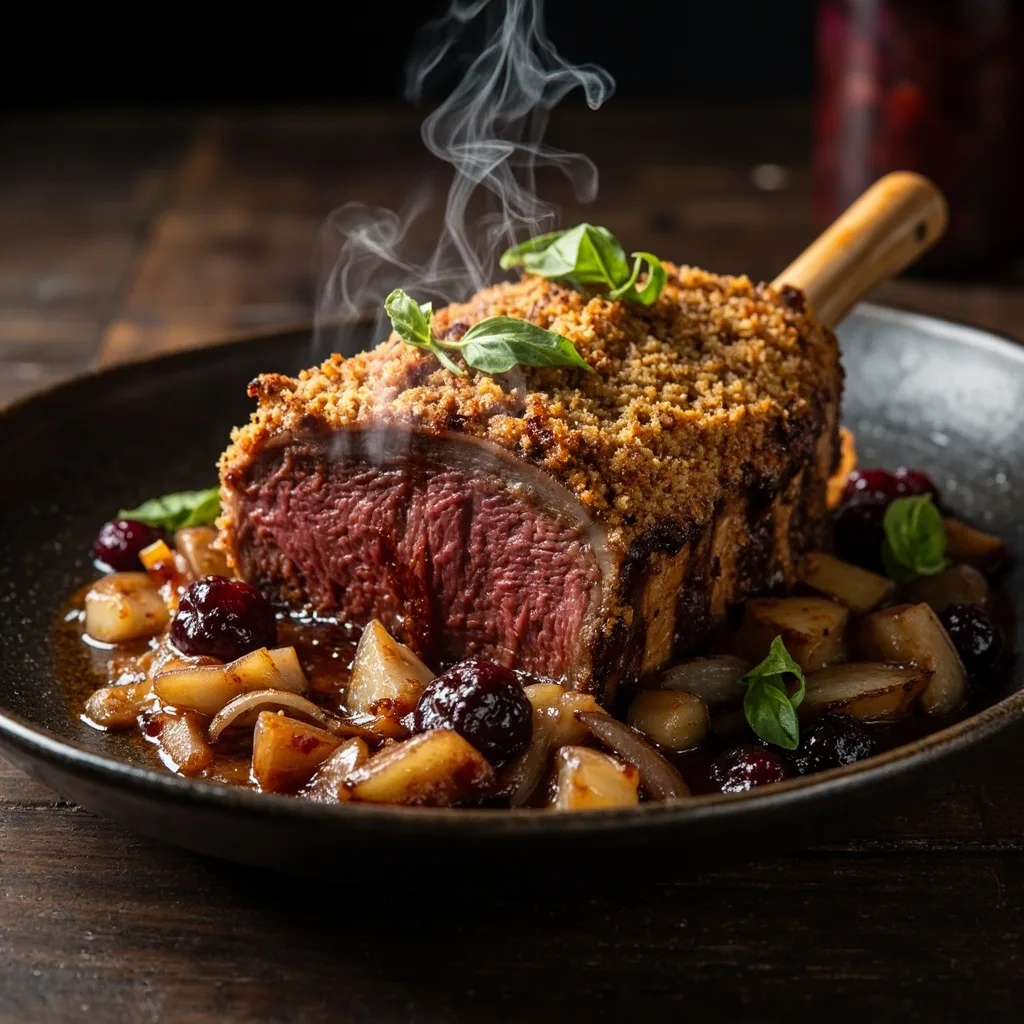 German-Style Boneless Beef Short Ribs with Apple